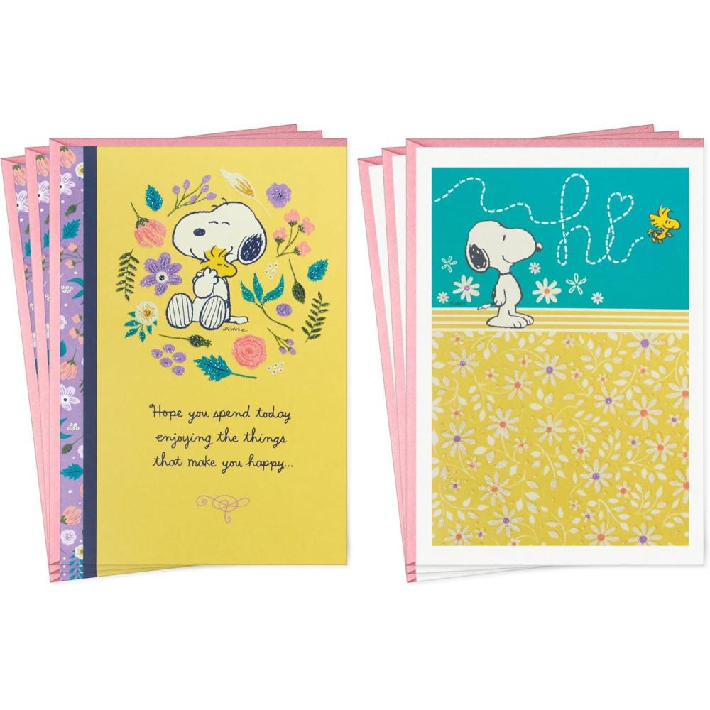 imageHallmark Peanuts Mothers Day Cards 6 Cards with Envelopes for Mom Stepmom Grandma Sister Aunt Bonus MomPeanuts Mothers Day