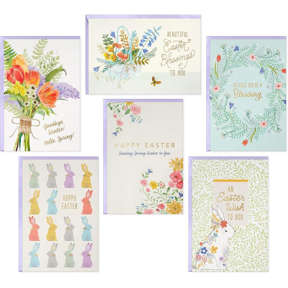 imageHallmark PickATitle Customizable Kids Easter Card Eggstra Fun for Son Daughter Niece Nephew GodchildBunnies and Flowers