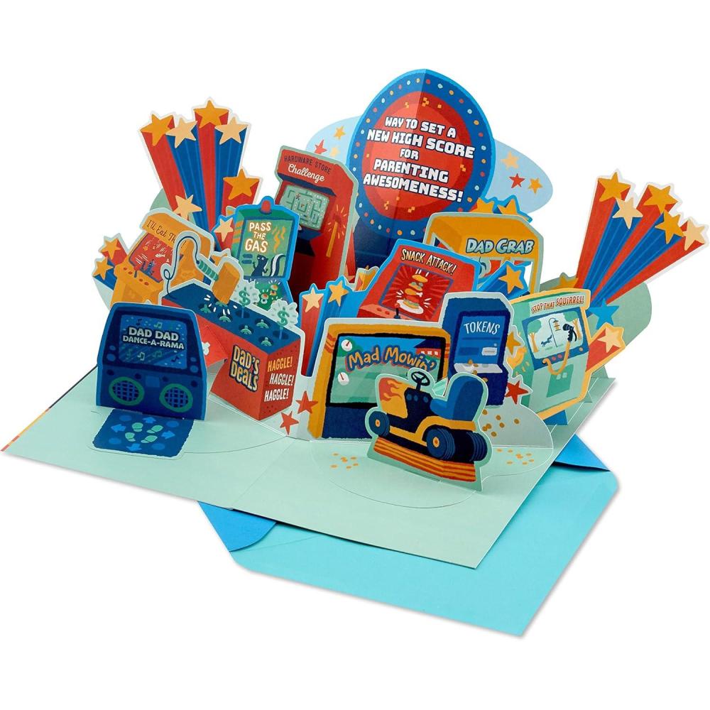 imageHallmark Pop Up Fathers Day Card from Son or Daughter Arcade Game or Birthday Card for DadPop Up  Arcade Game