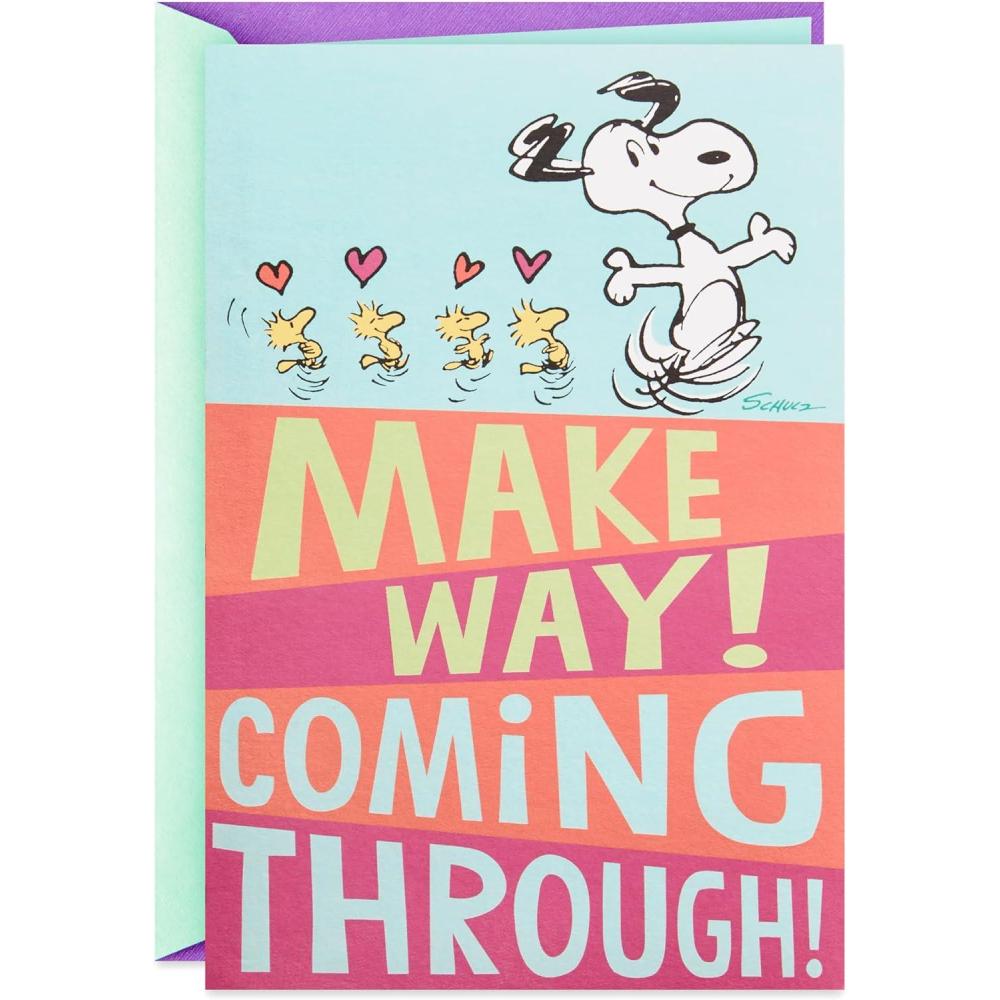imageHallmark Pop Up Peanuts Mothers Day Card or Birthday Card for Mom Snoopy Hugs and Kisses for You 0599MBC7615PurpleMint