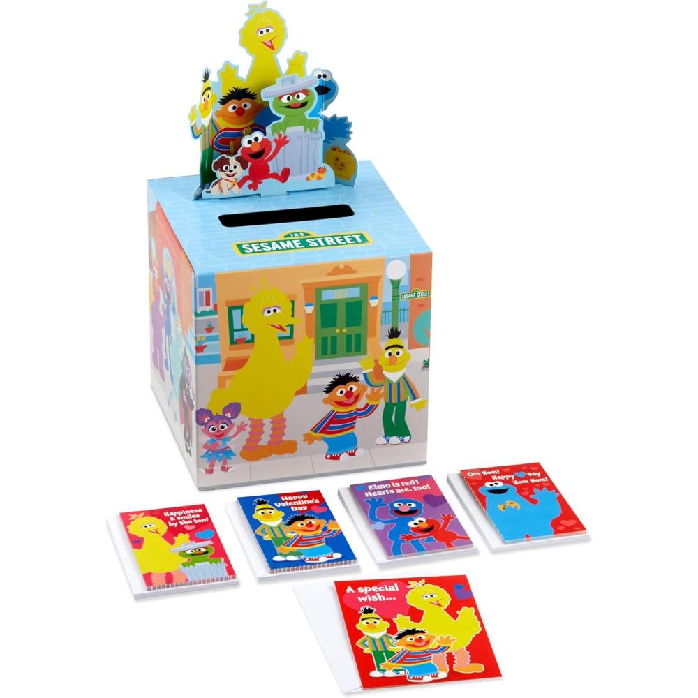 imageHallmark Sesame Street Valentines Day Cards for Kids with Pop Up Mailbox for Classroom ExchangeSesame Street