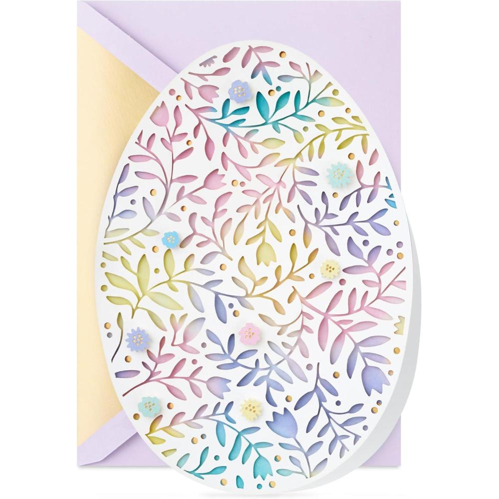 imageHallmark Signature Easter Card Watercolor Easter EggEaster  Watercolor Laser Egg