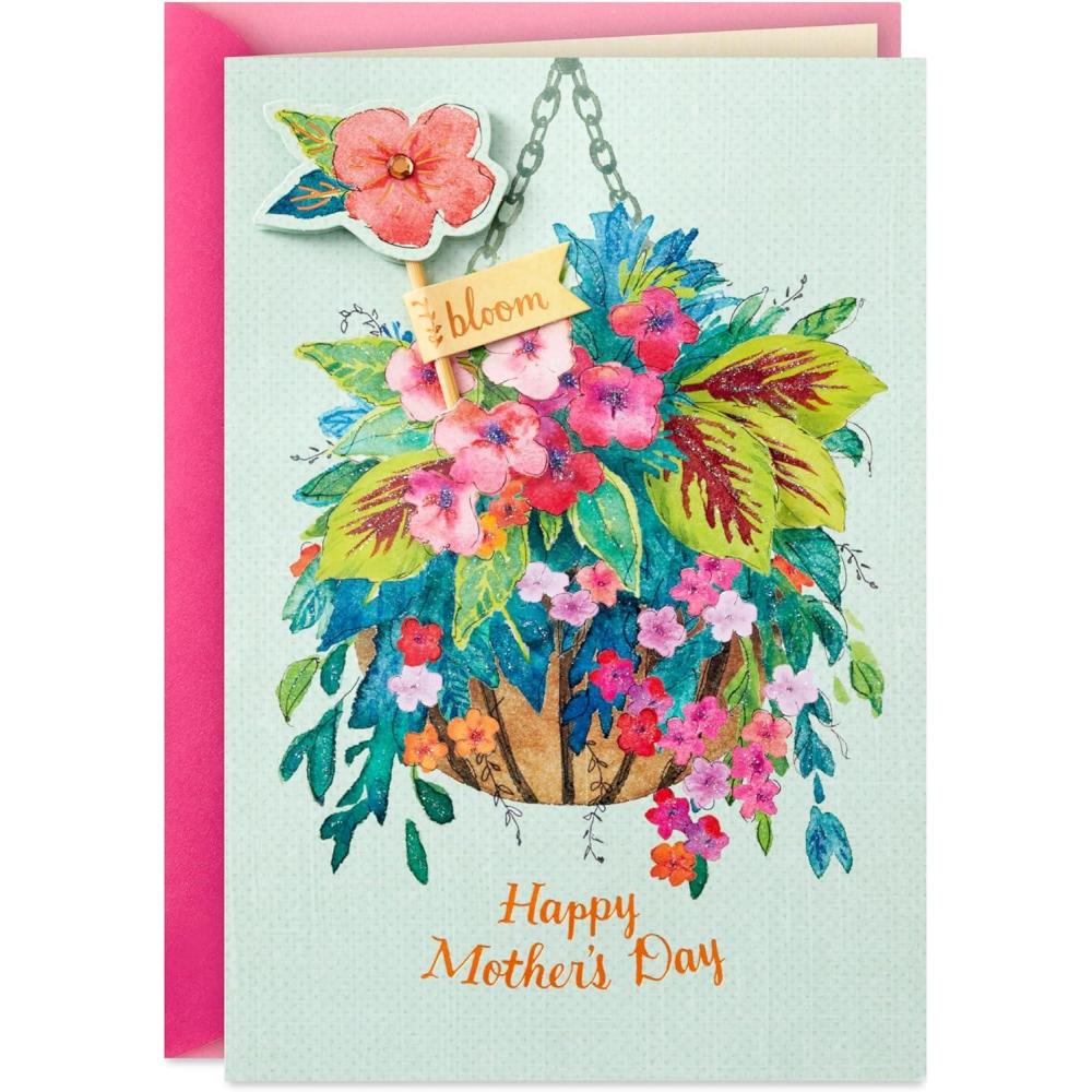 imageHallmark Signature Mothers Day Card Amazing MomCard with Removable Plant Stake