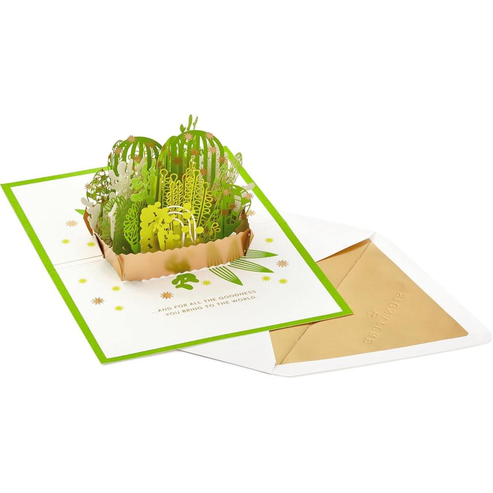 imageHallmark Signature Paper Wonder Pop Up Thank You Card Succulents Nurses Day Card Teacher Appreciation Healthcare Worker Gift 1299RZH1132