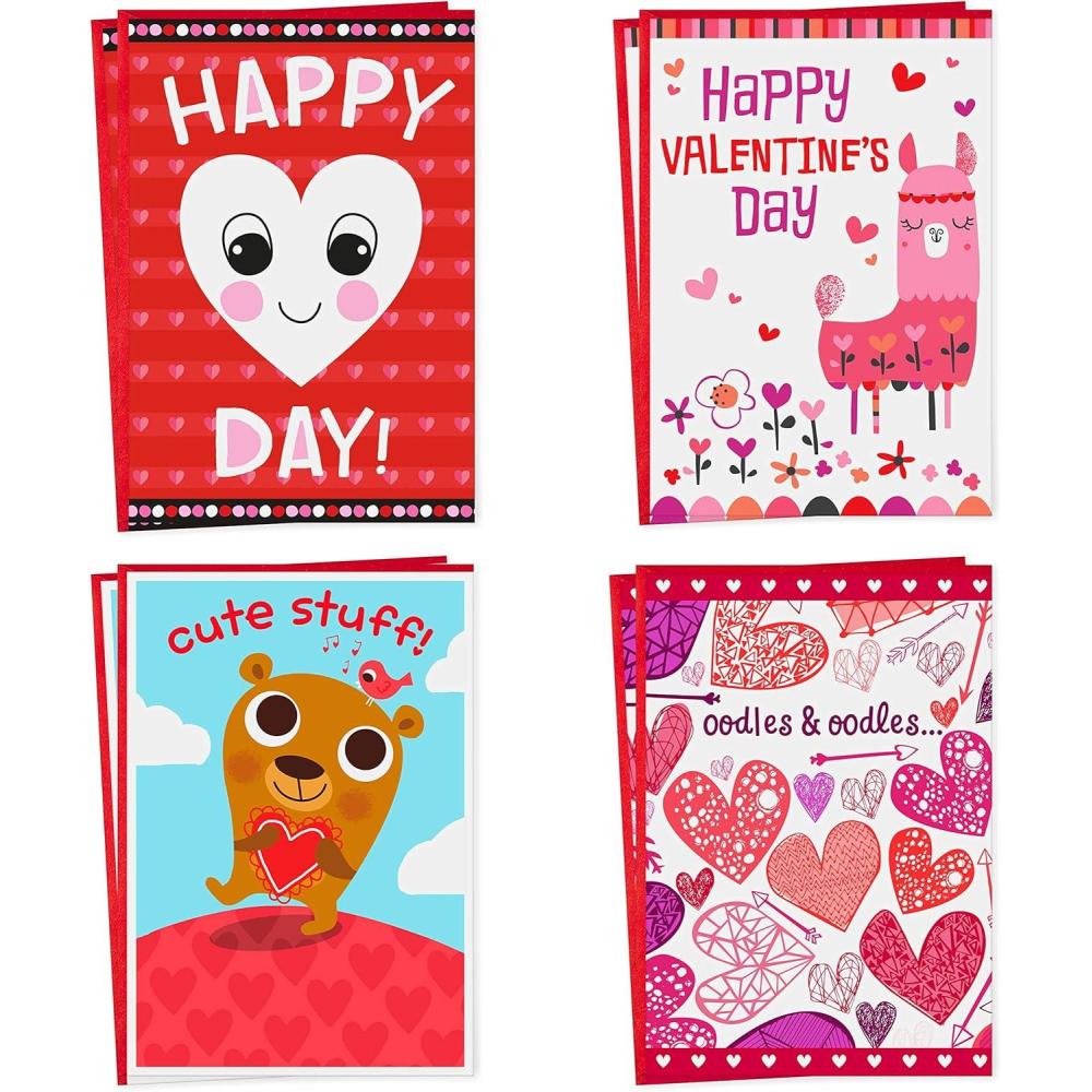imageHallmark Valentines Day Cards for Kids School Outer Space 8 Classroom Valentines with EnvelopesMulticolor