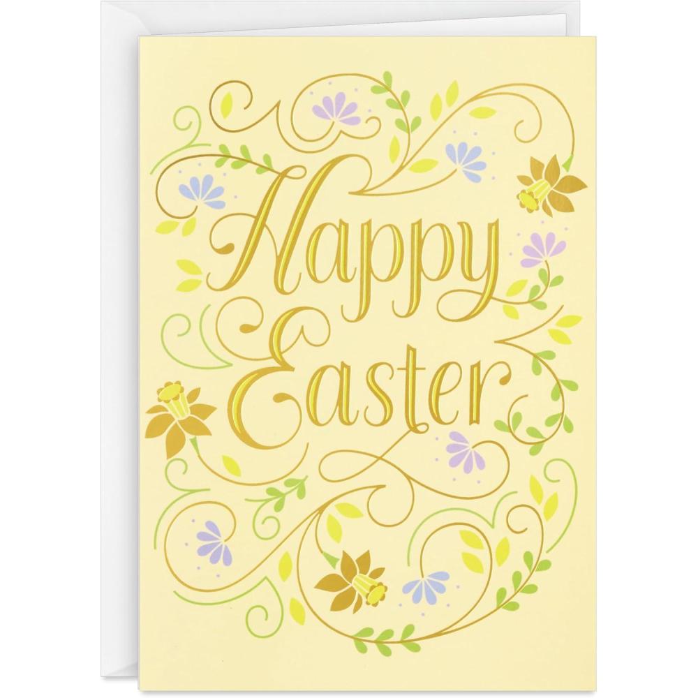 imageHallmark Vintage Easter Cards Pastel Yellow 40 Cards with EnvelopesHappy Easter Card Pack