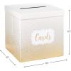 Hallmark 10″ Elegant Card Receiving Box (Pearl and Gold Dots) for Weddings, Graduations, Retirements, Birthdays, Open Houses, Anniversaries(Pearl  Gold)