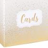Hallmark 10″ Elegant Card Receiving Box (Pearl and Gold Dots) for Weddings, Graduations, Retirements, Birthdays, Open Houses, Anniversaries(Pearl  Gold)
