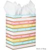 Hallmark 10″ Large Mother’s Day Gift Bag with Tissue Paper (Vintage Floral with Pink Bow) for Easter, Bridal Showers, Graduations, New Moms(Stripes)
