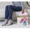 Hallmark 10″ Large Square Gift Bag (Watercolor Dots, Just for You) for Birthdays, Mothers Day, Easter, Graduations, Retirements and More(Flower and Vase)