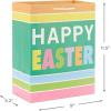 Hallmark 11″ Large Easter Gift Bags (3-Pack: Easter Basket, Bunny, “Happy Easter” Stripes) in Yellow, Blue, Green(1 Count (Pack of 3))