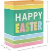 Hallmark 11″ Large Easter Gift Bags (3-Pack: Easter Basket, Bunny, “Happy Easter” Stripes) in Yellow, Blue, Green(1 Count (Pack of 4))