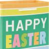 Hallmark 11″ Large Easter Gift Bags (3-Pack: Easter Basket, Bunny, “Happy Easter” Stripes) in Yellow, Blue, Green(1 Count (Pack of 8))