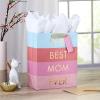 Hallmark 13″ Large Father’s Day Gift Bag with Tissue Paper and Gift Tag (Happy Dad Day, Light Blue)(Blue  Lavender  Pink)