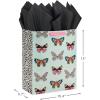 Hallmark 13″ Large Father’s Day Gift Bag with Tissue Paper and Gift Tag (Happy Dad Day, Light Blue)(Butterflies)