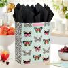 Hallmark 13″ Large Father’s Day Gift Bag with Tissue Paper and Gift Tag (Happy Dad Day, Light Blue)(Butterflies)