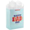 Hallmark 13″ Large Father’s Day Gift Bag with Tissue Paper and Gift Tag (Happy Dad Day, Light Blue)(Happy Dad Day)