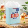 Hallmark 13″ Large Father’s Day Gift Bag with Tissue Paper and Gift Tag (Happy Dad Day, Light Blue)(Happy Dad Day)