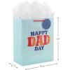 Hallmark 13″ Large Father’s Day Gift Bag with Tissue Paper and Gift Tag (Happy Dad Day, Light Blue)(Happy Dad Day)