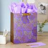 Hallmark 13″ Large Father’s Day Gift Bag with Tissue Paper and Gift Tag (Happy Dad Day, Light Blue)(Purple Flowers)