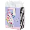 Hallmark 13″ Large Mother’s Day Gift Bag with Tissue Paper (Pastel Floral Stripe with Gold Accents) for Mom, Grandma, Nana, New Mothers(Purple Black)