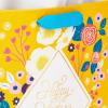 Hallmark 13″ Large Mother’s Day Gift Bag with Tissue Paper (Pastel Floral Stripe with Gold Accents) for Mom, Grandma, Nana, New Mothers(Yellow  Gold)