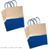 Hallmark 13″ Large Paper Gift Bags (Pack of 6 – Turquoise & Kraft) for Birthdays, Easter, Weddings, Mother’s Day, Baby Showers, Bridal Showers or Any Occasion(Blue)