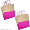 Hallmark 13″ Large Paper Gift Bags (Pack of 6 – Turquoise & Kraft) for Birthdays, Easter, Weddings, Mother’s Day, Baby Showers, Bridal Showers or Any Occasion(Pink)