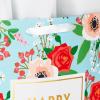 Hallmark 17″ Extra Large Mother’s Day Gift Bag with Tissue Paper (Red Roses, Green Foliage, Bright Blue) for Mom, Grandma, Nana, New Mother(Light Blue Floral)