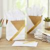 Hallmark 6″ Small Paper Gift Bags, 8-Pack (White and Kraft) for Birthdays, Christmas, Weddings, Graduations, Baby Showers, Bridal Showers, Care Packages and More(White  Gold)