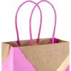 Hallmark 6″ Small Paper Gift Bags, 8-Pack (White and Kraft) for Birthdays, Christmas, Weddings, Graduations, Baby Showers, Bridal Showers, Care Packages and More(Pink  Gold)
