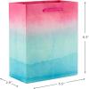 Hallmark 6″ Small Solid Color Gift Bags – Pack of 5 in Red, Green, Blue, Light Pink, Hot Pink for Birthdays, Holidays, Parties or Any Occasion(Pink  Purple  Blue  Green)