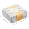 Hallmark 8″ Medium Pearl White Gift Boxes with Wrap Bands (3 Boxes, 3 Wrap Bands) for Easter, Weddings, Bridal Parties, Valentine’s Day, Graduations, Wrapped Treats and Cookies(White and Gold)
