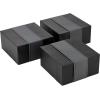 Hallmark 8″ Medium Pearl White Gift Boxes with Wrap Bands (3 Boxes, 3 Wrap Bands) for Easter, Weddings, Bridal Parties, Valentine’s Day, Graduations, Wrapped Treats and Cookies(Black)