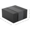 Hallmark 8″ Medium Pearl White Gift Boxes with Wrap Bands (3 Boxes, 3 Wrap Bands) for Easter, Weddings, Bridal Parties, Valentine’s Day, Graduations, Wrapped Treats and Cookies(Black)