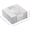 Hallmark 8″ Medium Pearl White Gift Boxes with Wrap Bands (3 Boxes, 3 Wrap Bands) for Easter, Weddings, Bridal Parties, Valentine’s Day, Graduations, Wrapped Treats and Cookies(White and Silver)
