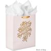 Hallmark 9″ Medium Mother’s Day Gift Bag with Tissue Paper (Pink and Gold Polka Dots)(Blush Pink with Gold)