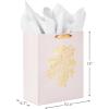 Hallmark 9″ Medium Mother’s Day Gift Bag with Tissue Paper (Pink and Gold Polka Dots)(Blush Pink with Gold)