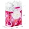 Hallmark 9″ Medium Mother’s Day Gift Bag with Tissue Paper (Pink and Gold Polka Dots)(Floral with Dots)