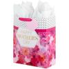 Hallmark 9″ Medium Mother’s Day Gift Bag with Tissue Paper (Pink and Gold Polka Dots)(Floral with Dots)