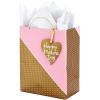 Hallmark 9″ Medium Mother’s Day Gift Bag with Tissue Paper (Pink and Gold Polka Dots)(Pink and Gold)