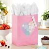 Hallmark 9″ Medium Mother’s Day Gift Bag with Tissue Paper (Pink and Gold Polka Dots)(Pink with Floral Heart)
