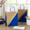 Hallmark 9″ Medium Paper Gift Bags, 8-Pack (Pink & Kraft) for Easter, Birthdays, Mother’s Day, Weddings, Baby Showers, Bridal Showers, Any Occasion(Blue)