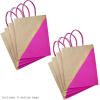 Hallmark 9″ Medium Paper Gift Bags, 8-Pack (Pink & Kraft) for Easter, Birthdays, Mother’s Day, Weddings, Baby Showers, Bridal Showers, Any Occasion(Pink)