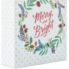 Hallmark 9″ Medium Paper Gift Bags (Pack of 8 – White & Kraft) for Easter, Birthdays, Mother’s Day, Weddings, Graduations, Baby Showers, Bridal Showers, Care Packages and More(Red  White and Gray  Farmhouse  Snowflakes)