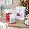 Hallmark 9″ Medium Paper Gift Bags (Pack of 8 – White & Kraft) for Easter, Birthdays, Mother’s Day, Weddings, Graduations, Baby Showers, Bridal Showers, Care Packages and More(Red  White and Gray  Farmhouse  Snowflakes)