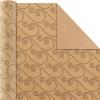 Hallmark All Occasion Reversible Wrapping Paper – Gold & Kraft Stripes, Triangles, Chevron, Polka Dots(Kraft  Blue  Red  White)