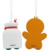 Hallmark Better Together Chips and Salsa Magnetic Christmas Ornaments, Set of 2, Shatterproof(Gingerbread & Milk)