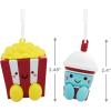 Hallmark Better Together Chips and Salsa Magnetic Christmas Ornaments, Set of 2, Shatterproof(Popcorn & Slushie)