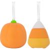 Hallmark Better Together Chips and Salsa Magnetic Christmas Ornaments, Set of 2, Shatterproof(Pumpkin & Candy Corn)